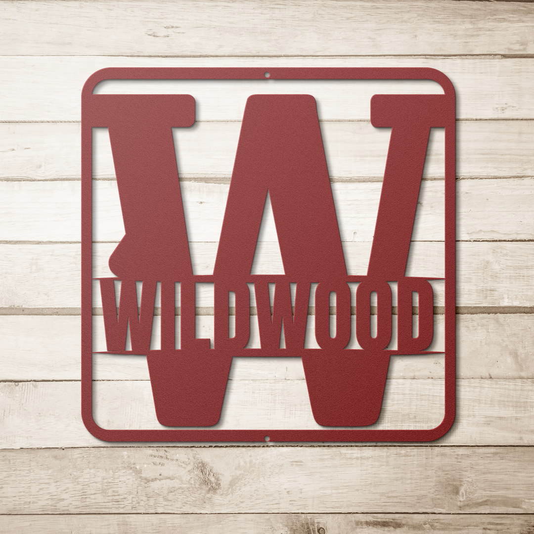 split monogram W PERSONALIZED - Tailored Wall Expressions