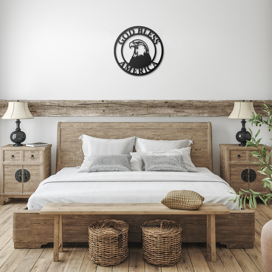Bald Eagle Metal decor featuring a patriotic design