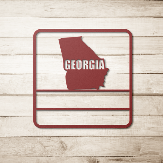 Die-Cut Metal Signs custom map of Georgia