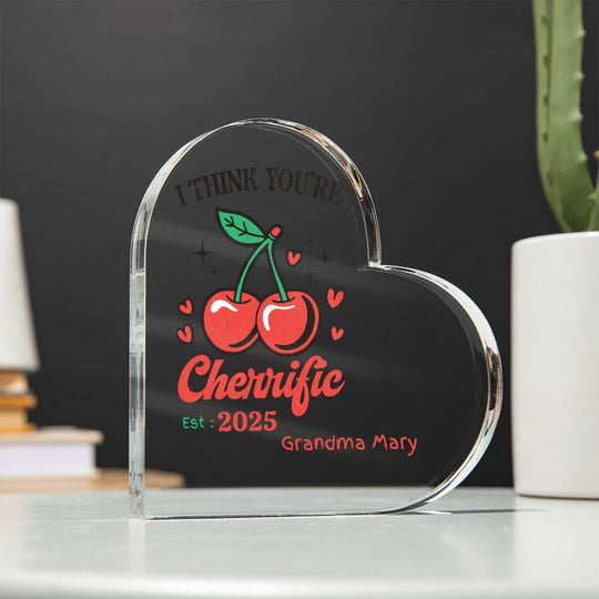 Cherry,valentineAcrylic Heart Plaque personalized plaque