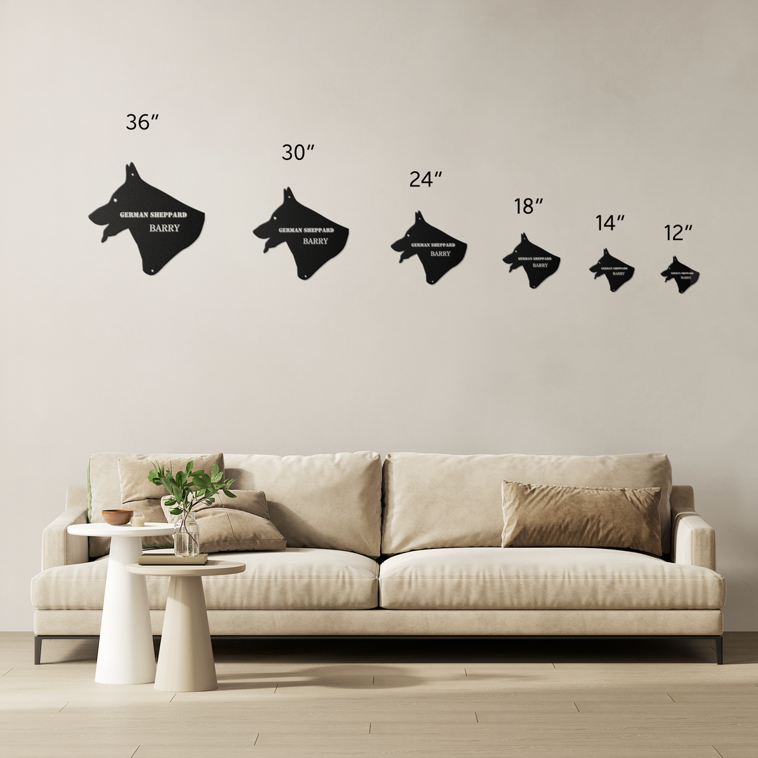 German Shepherd Metal Sign - Personalized Pet Wall Art