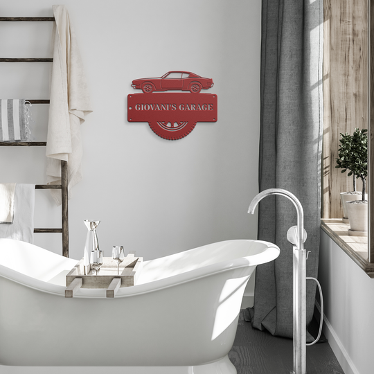 Custom Metal Garage Sign - Personalized Car Decor