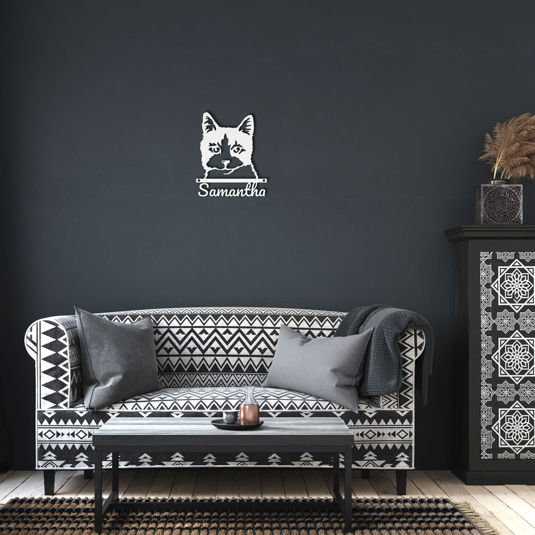 Personalized Cat Lover Metal Sign - Custom Pet Wall Art