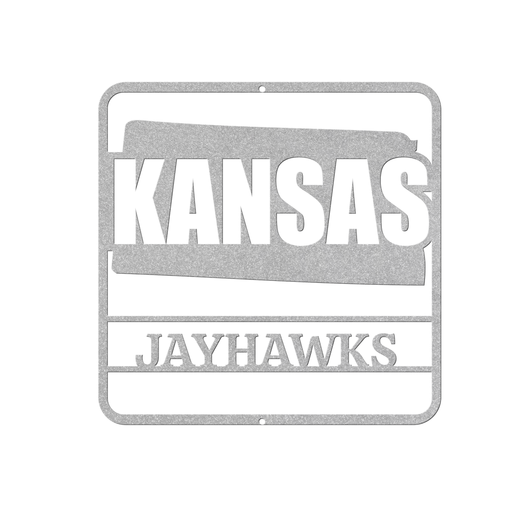 Kansas Custom Metal Sign Outdoor Decor, Personalized state map - Tailored Wall Expressions