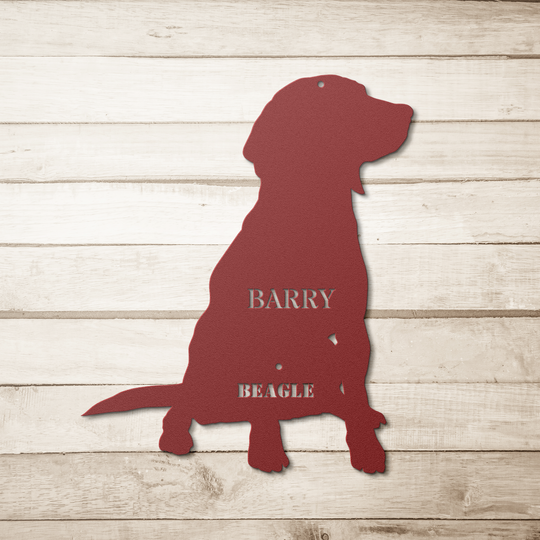 Personalized Beagle Metal Sign - Custom Outdoor Home Decor