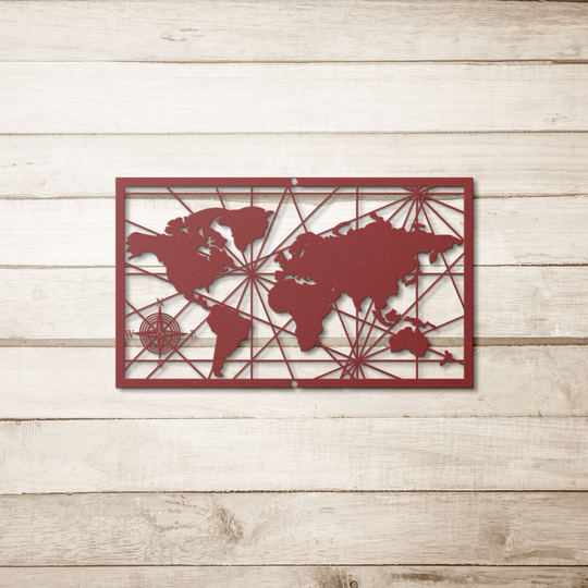 World Map, Travel decor,mancave,bar,office,basement Livingroom metal decor