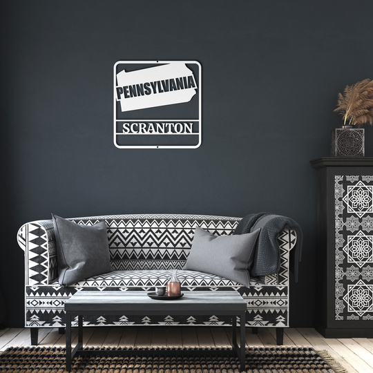 Pennsylvania Custom Steel Outdoor Sign - Personalized Metal Decor
