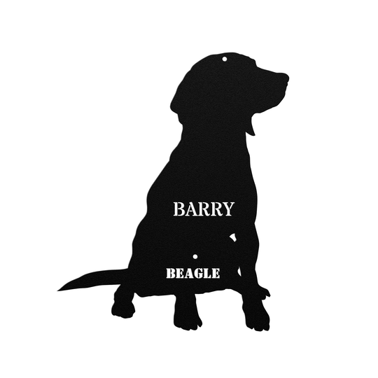 Personalized Beagle Metal Sign - Custom Outdoor Home Decor