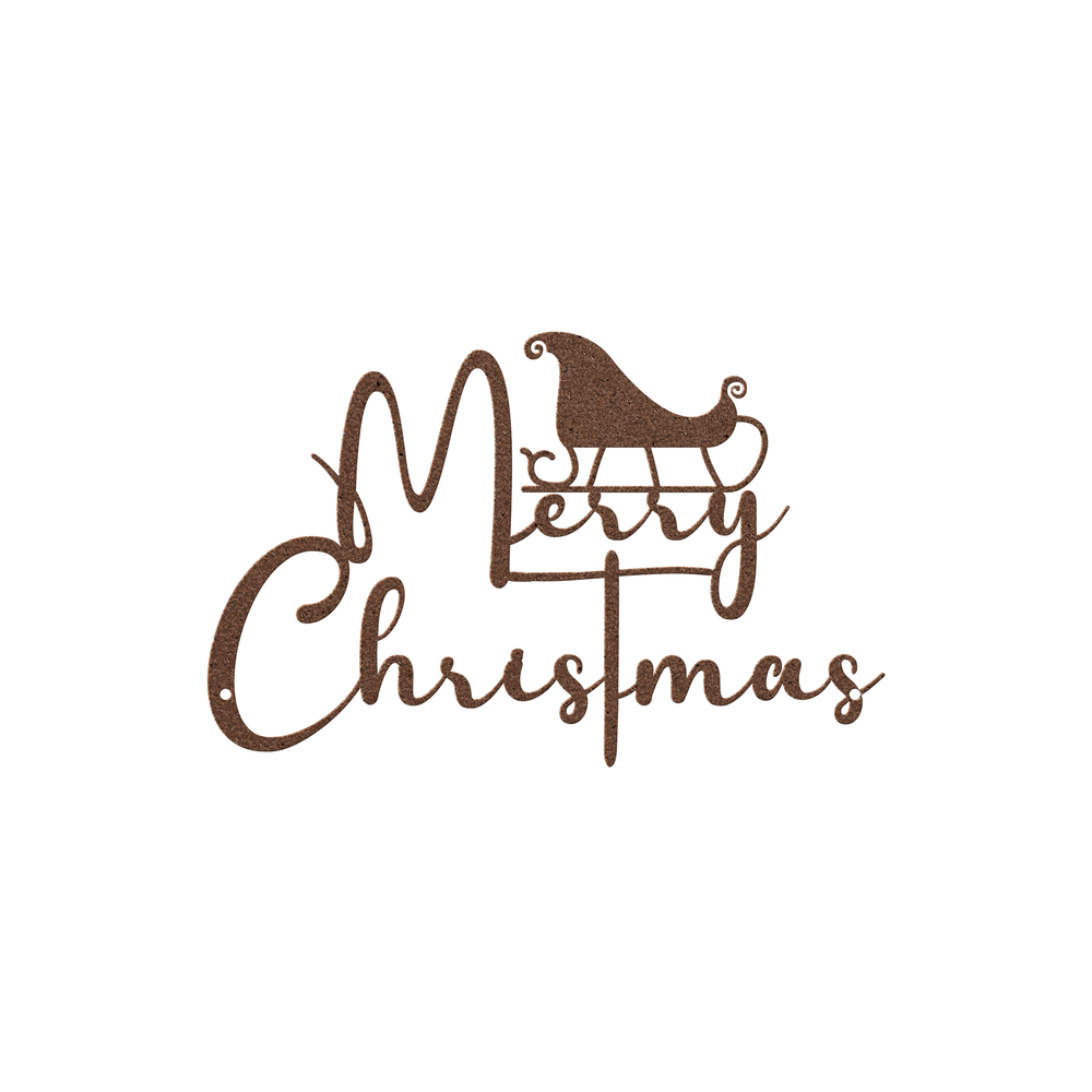 Metal Christmas Wall Art - Santa's Sleigh Holiday Decor