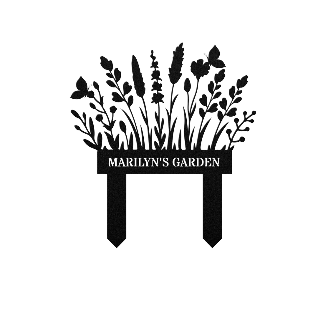 Personalized Metal Garden Stake - Custom Outdoor Decor