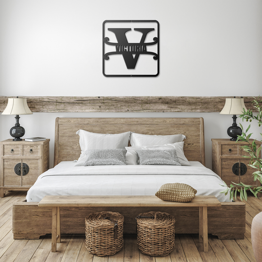 split monogram V PERSONALIZED - Tailored Wall Expressions