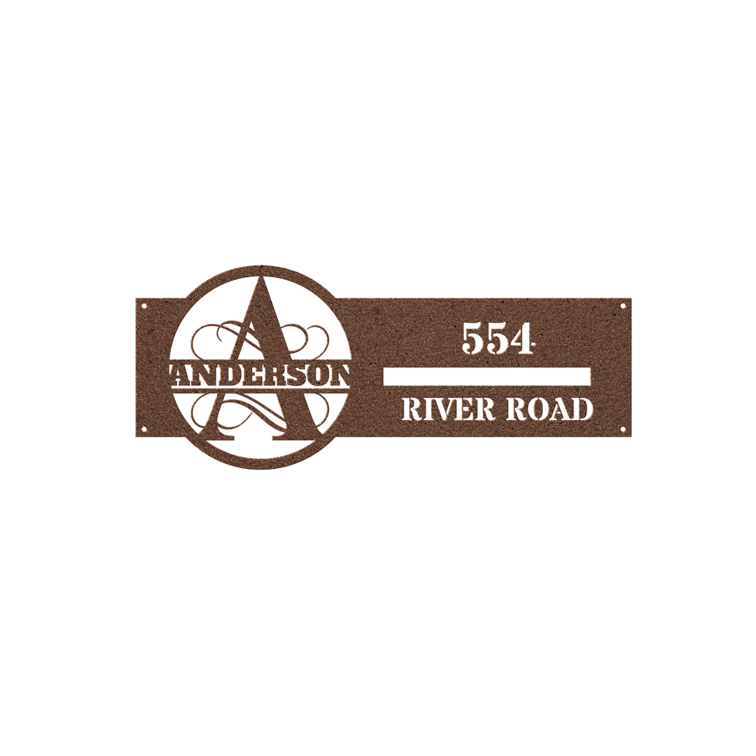A Personalized Metal Address Sign for Home - Custom Decor