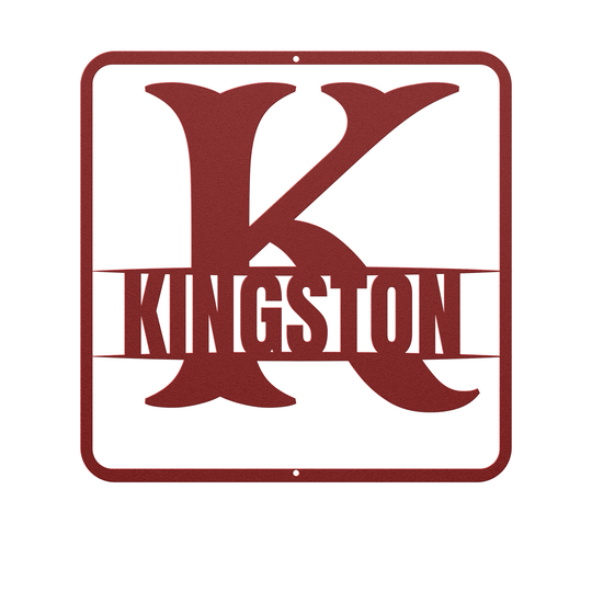 split monogram K PERSONALIZED