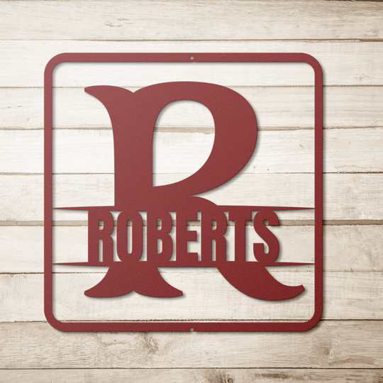 split monogram R personalized