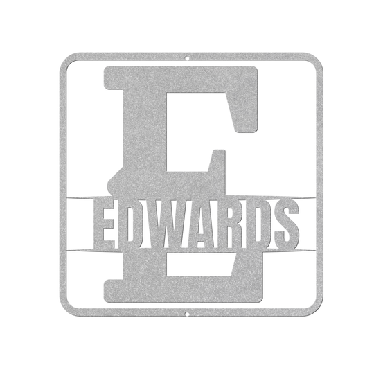 split monogram E personalized