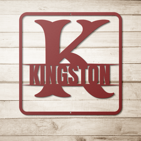 split monogram K PERSONALIZED