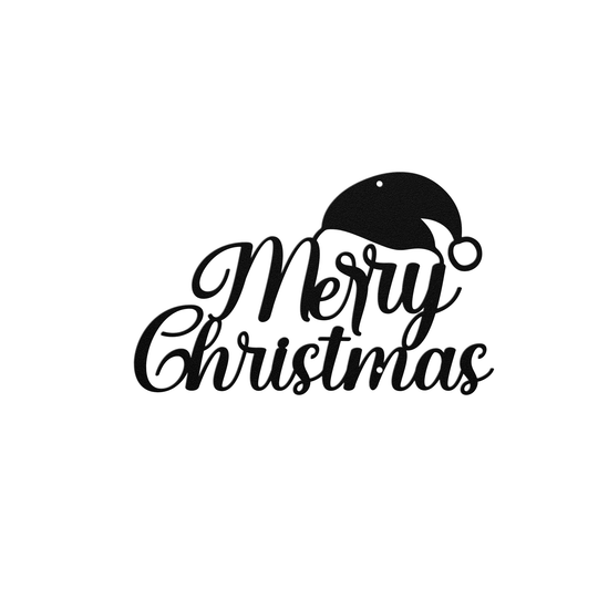 Die-Cut Metal Sign Christmas Decor - Indoor Outdoor