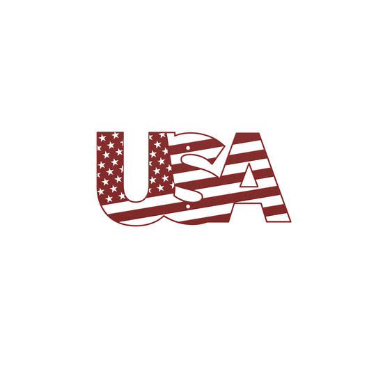 Die-Cut Metal Signs featuring a USA  flag image