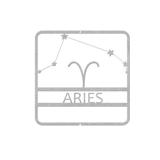 Zodiac Theme Metal Wall Art - Aries Constellation