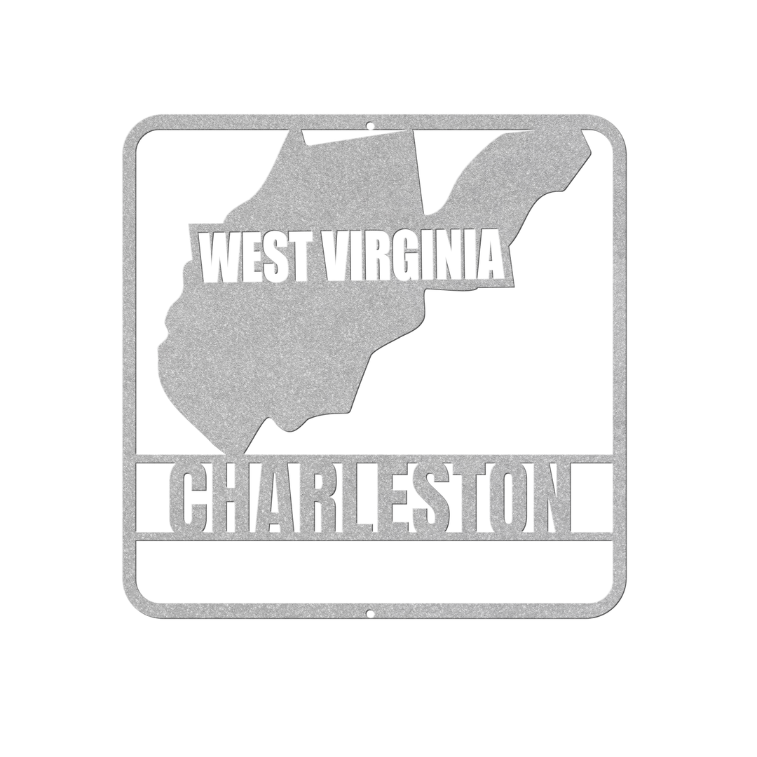 West Virginia Metal State Map Decor – Custom Indoor Outdoor Sign