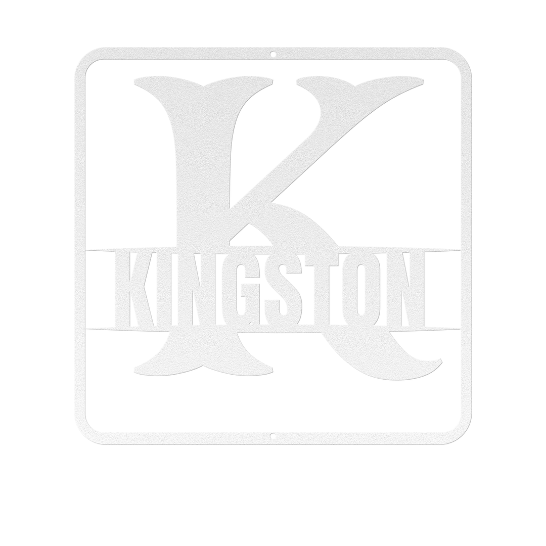 split monogram K PERSONALIZED