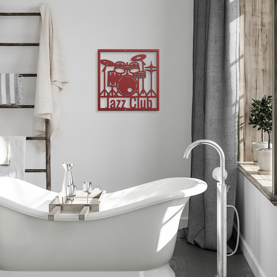 Jazz Club Metal Sign - Music Room Wall Art