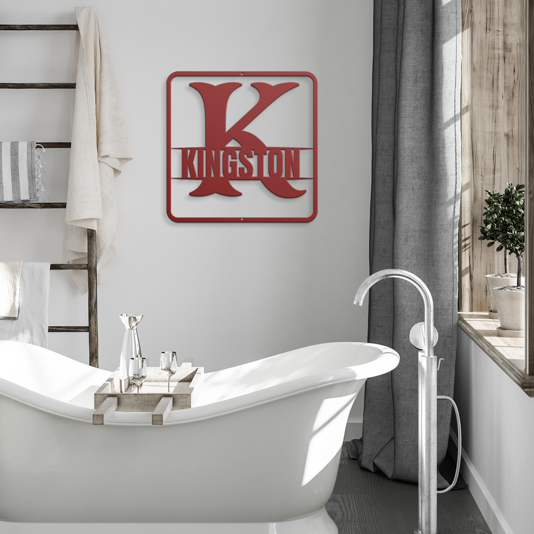 split monogram K PERSONALIZED