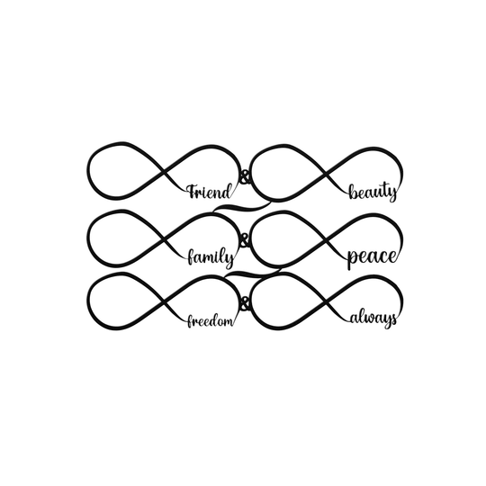 Elegant Infinity Loop Metal Wall Art - Custom Size Decor