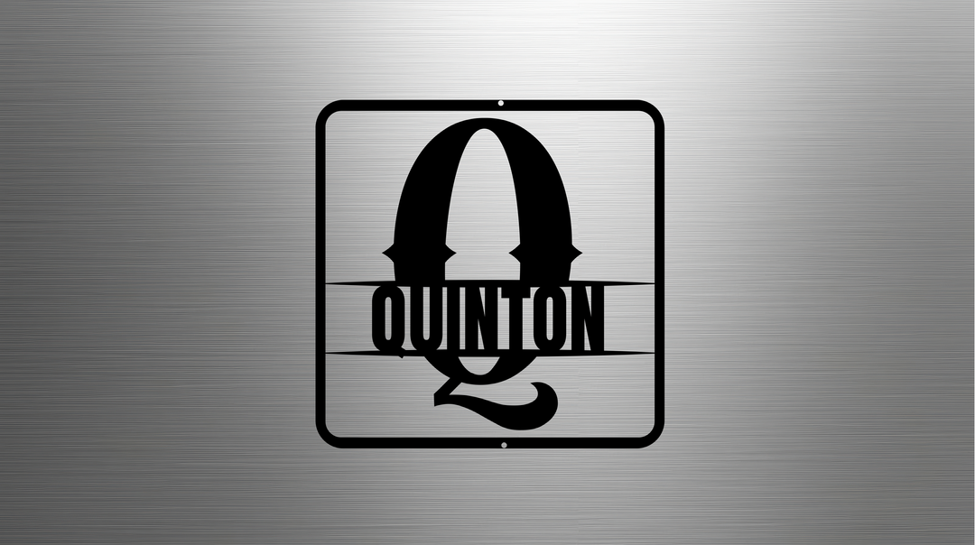 split monogram Q personalized