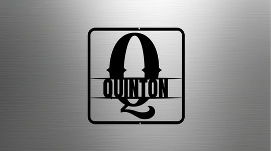 split monogram Q personalized