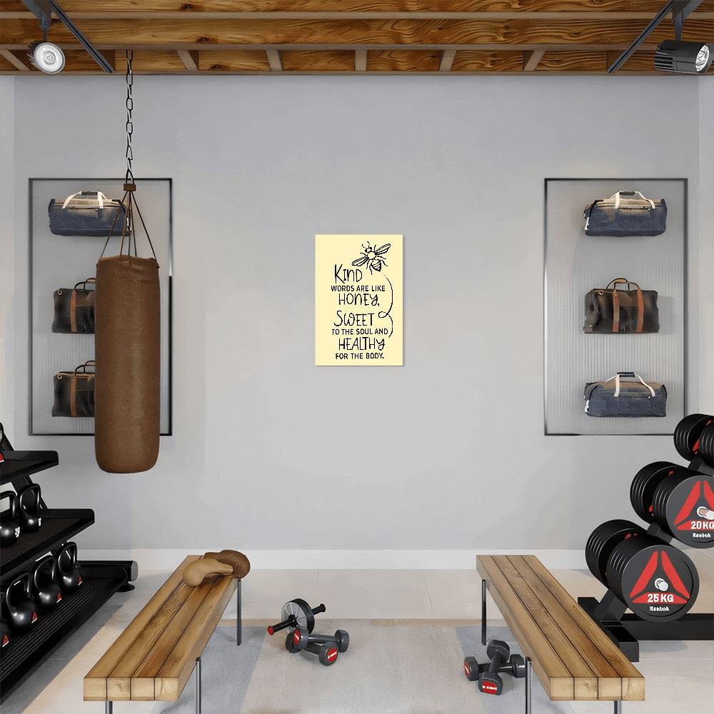 Inspirational Bee Metal Art Print - High Gloss Wall Decor