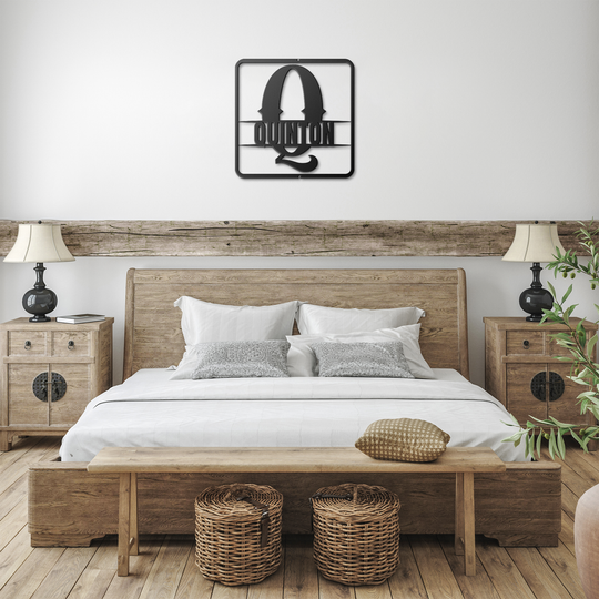 split monogram Q personalized