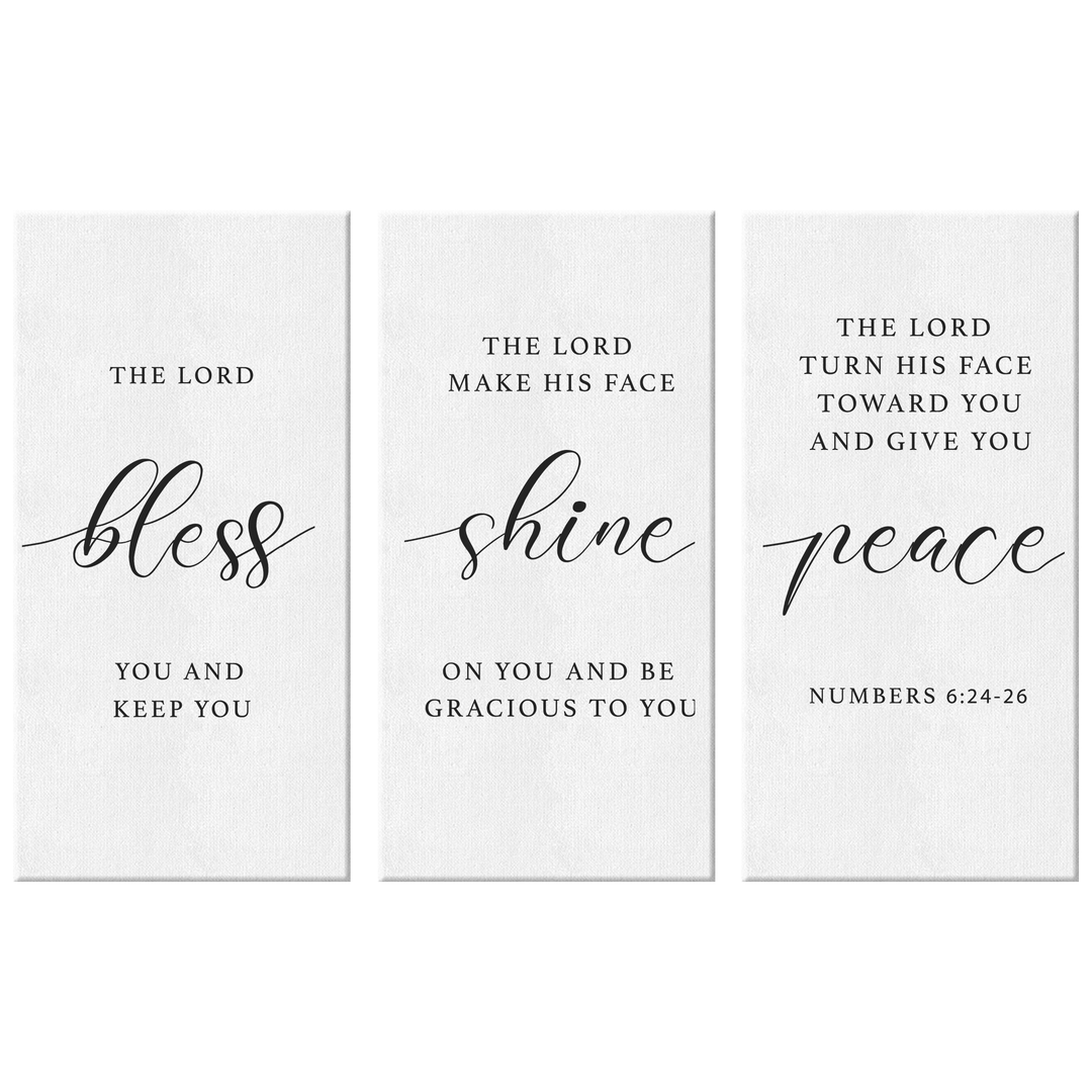 Inspirational 3 Piece Canvas Art Set – Faith and Positivity
