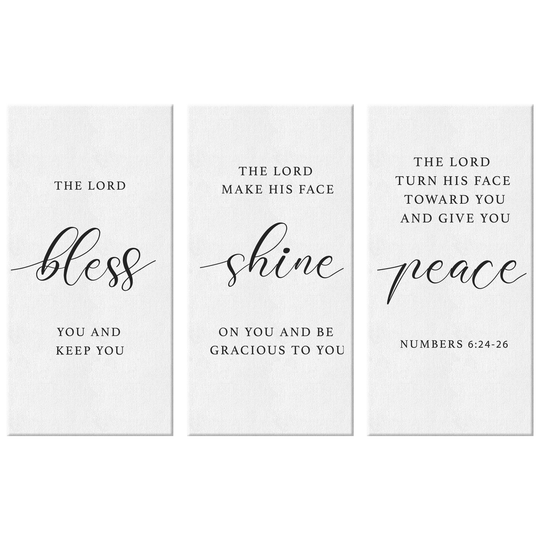Inspirational 3 Piece Canvas Art Set – Faith and Positivity