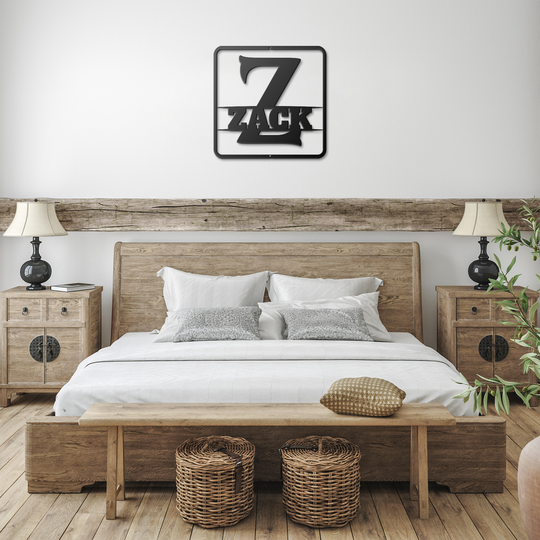 Metal Signs split monogram Z PERSONALIZED AnywherePOD