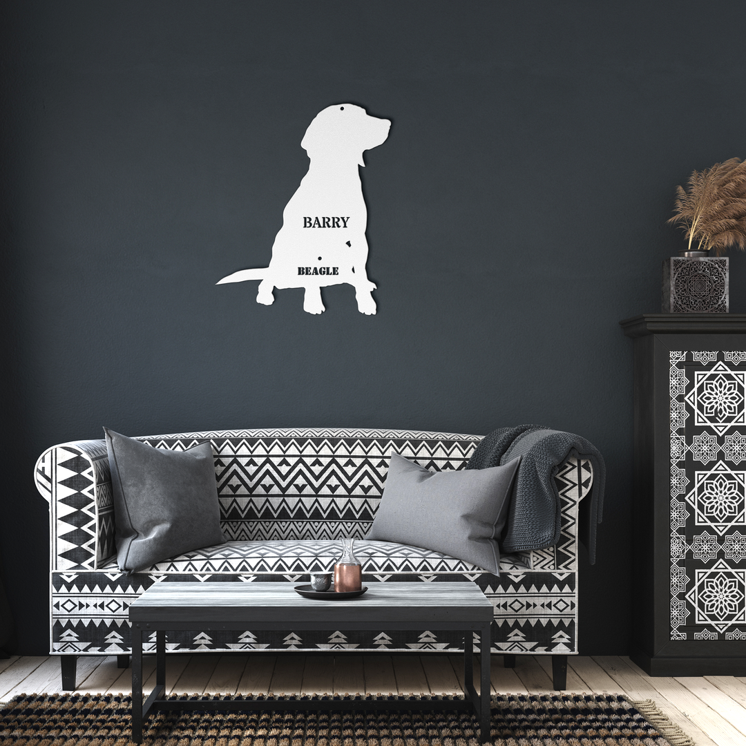 Personalized Beagle Metal Sign - Custom Outdoor Home Decor
