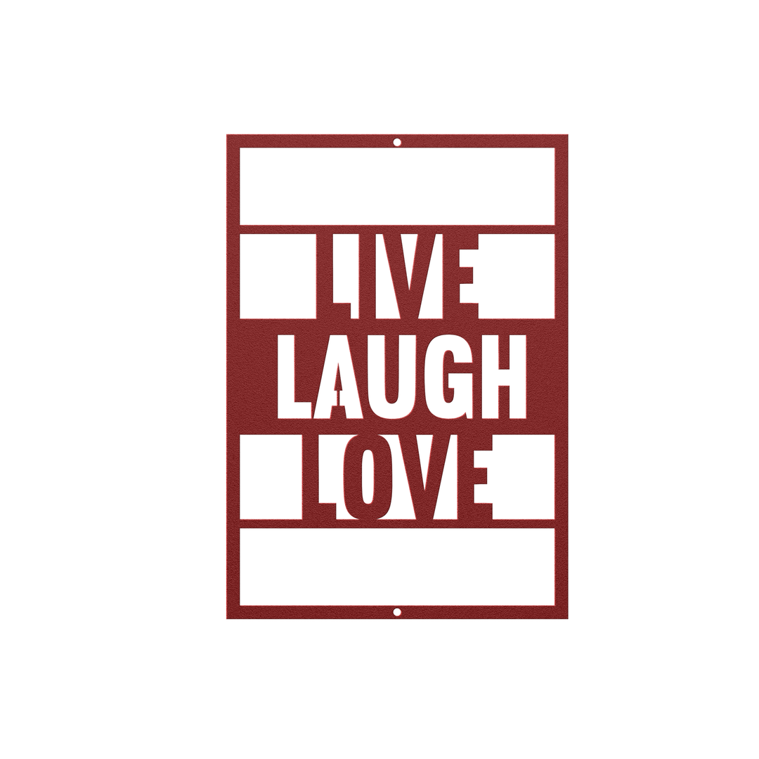 Metal Signs featuring the saying LIVE,LAUGH,LOVE Wall Art AnywherePOD