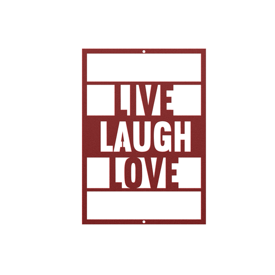 Metal Signs featuring the saying LIVE,LAUGH,LOVE Wall Art AnywherePOD