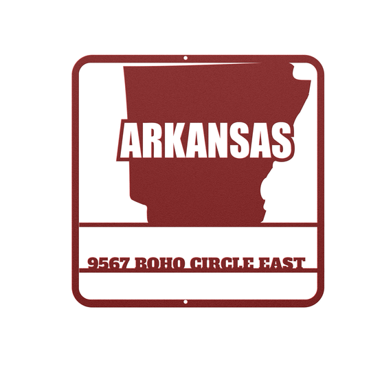 Arkansas Customized State Metal Wall Art - Indoor/Outdoor Decor
