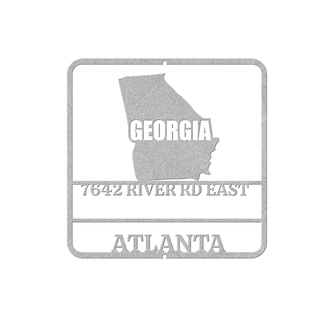 Personalized Georgia Metal Sign - Home Decor Gift