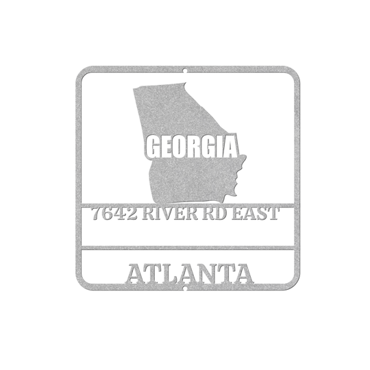 Personalized Georgia Metal Sign - Home Decor Gift