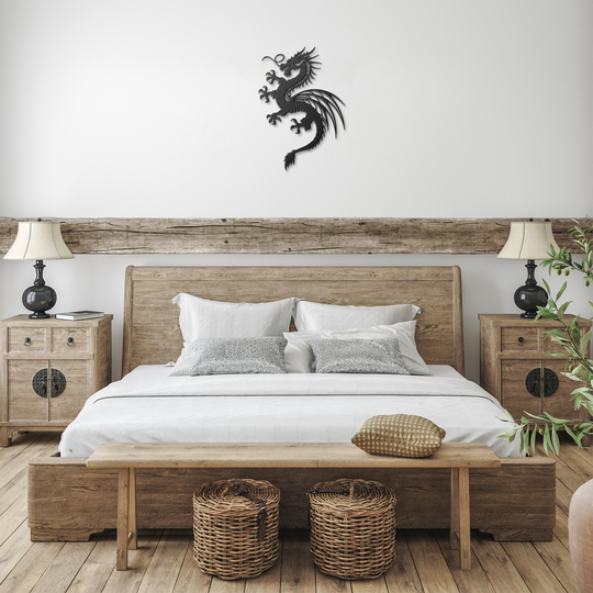 Elegant Metal Dragon Wall Art Decor