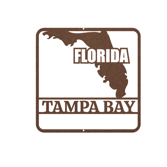 Custom Florida Metal Wall Art - Florida map