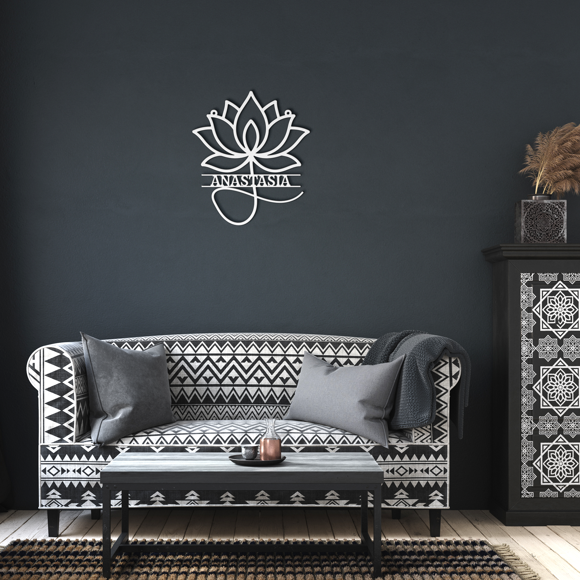 Custom Metal Lotus Wall Art - Personalized Home Decor - Tailored Wall Expressions