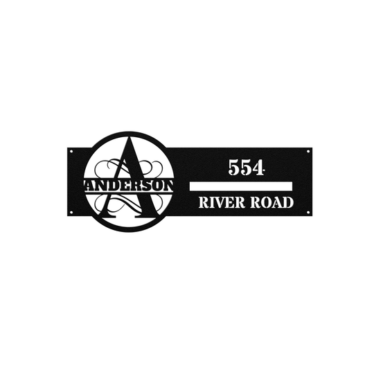 A Personalized Metal Address Sign for Home - Custom Decor