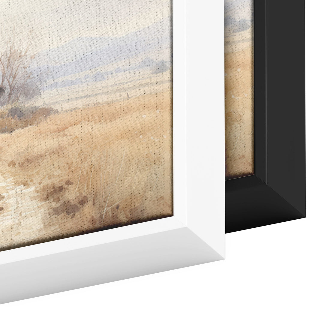 framed canvas watercolor landscape - Tailored Wall ExpressionsCanvas12x36framedblack