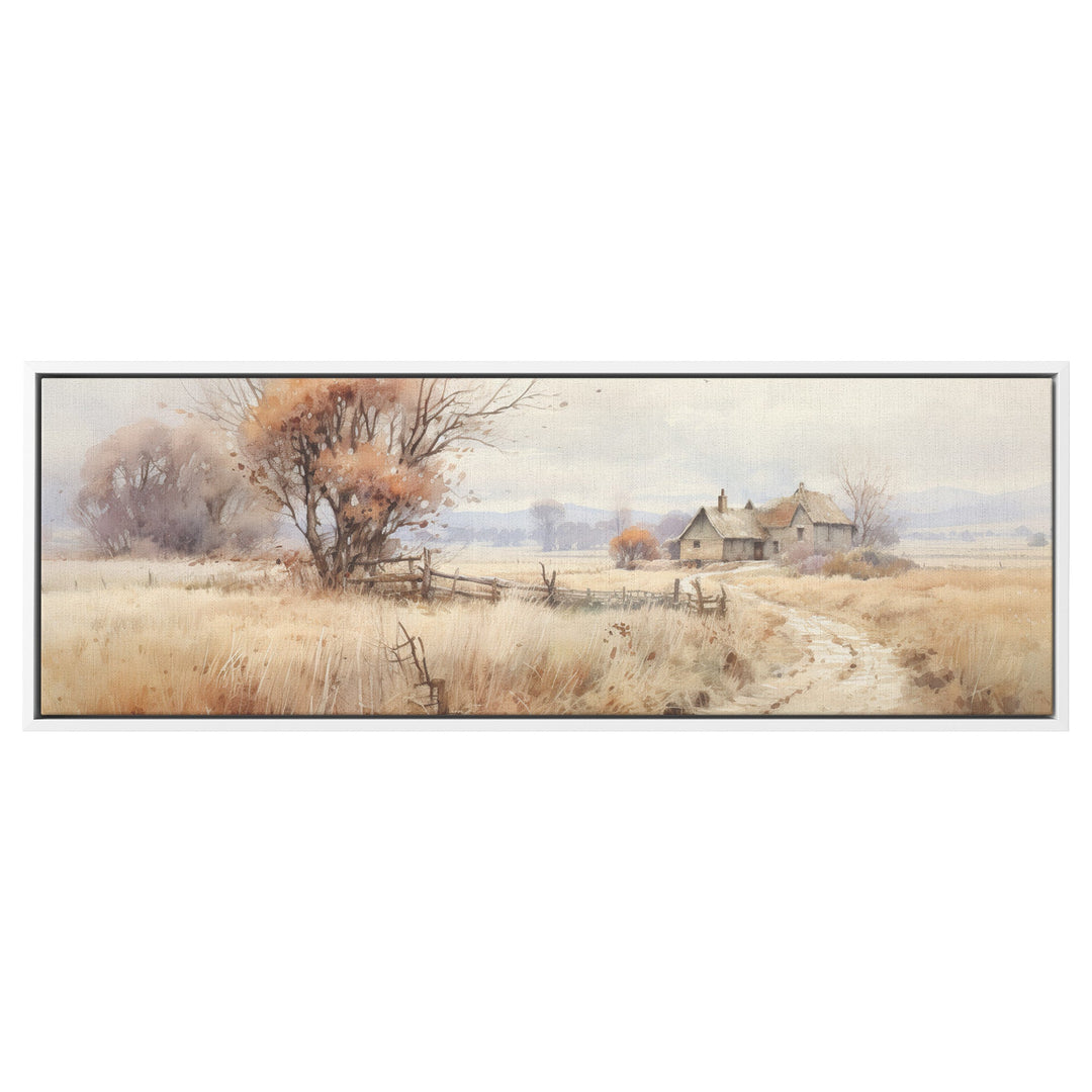 framed canvas watercolor landscape - Tailored Wall ExpressionsCanvas12x36framedwhite