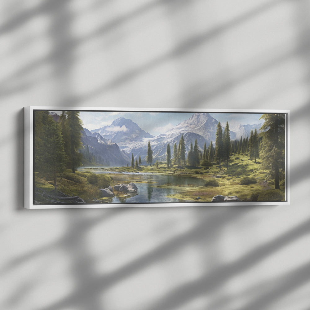 framed mountain lake Scenery - Tailored Wall ExpressionsCanvas12x36framedblack