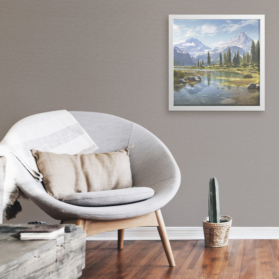 framed mountainscape Scene - Tailored Wall ExpressionsCanvasfap8x8black