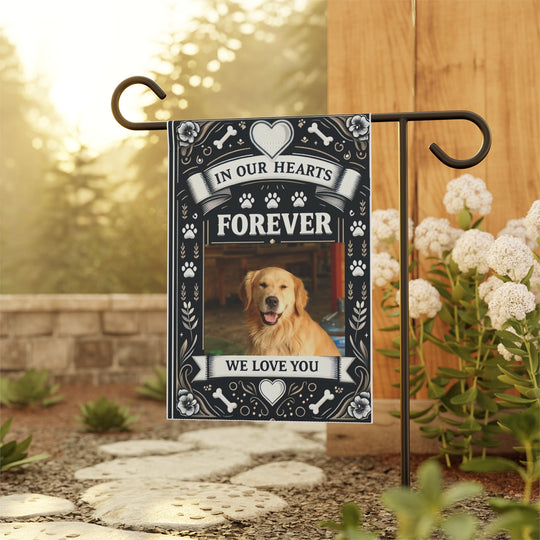 Dog Memorial Garden Banner, In Our Hearts Forever
